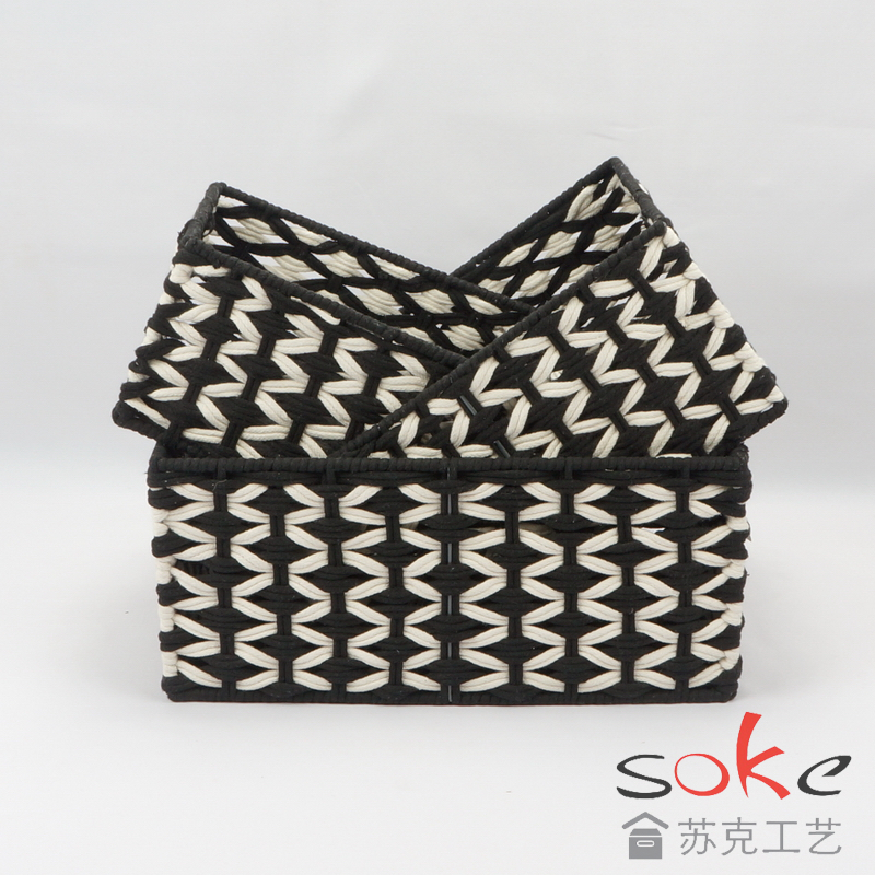 Cotton Rope Hand- Woven Basket