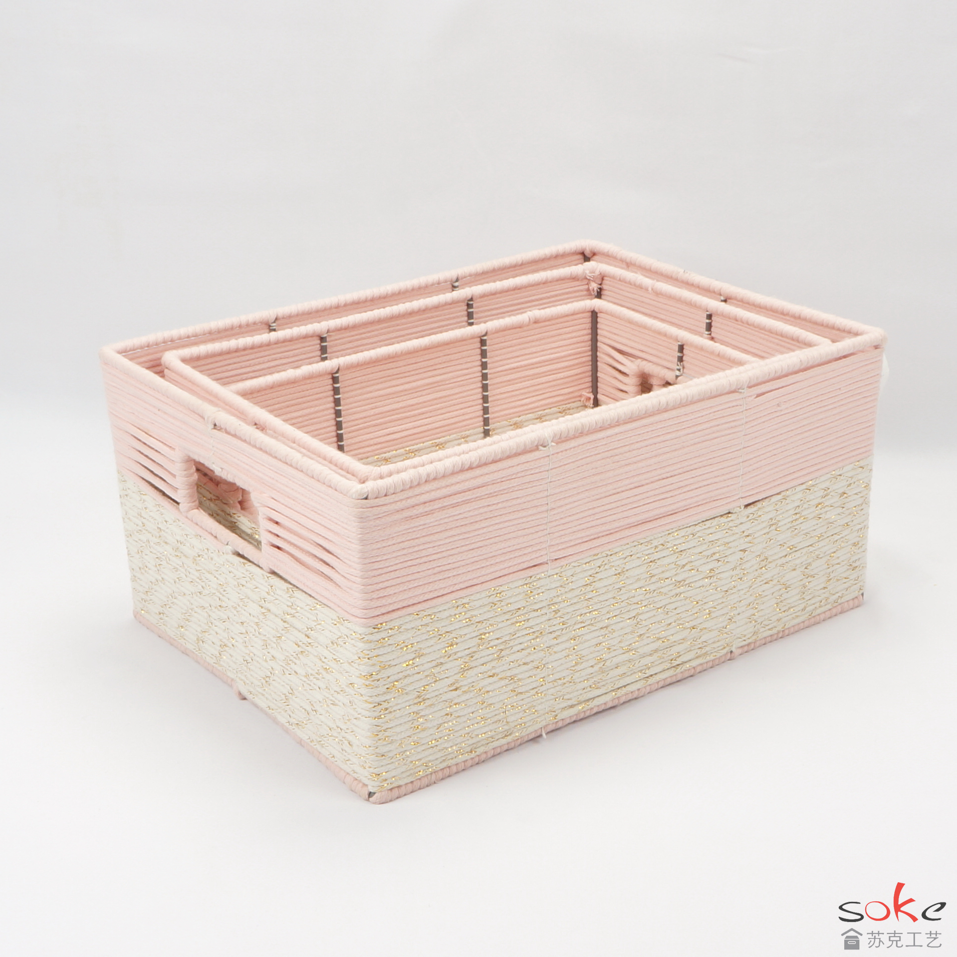 Cotton Rope Hand-Woven basket