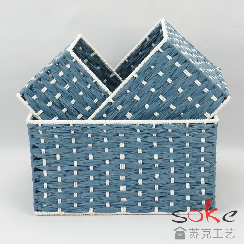 Paper String Hand-made Storage Basket 