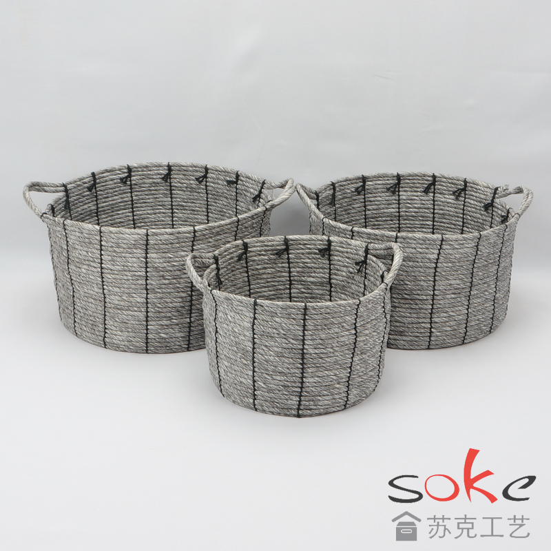 Paper String Hand-made Storage Basket 