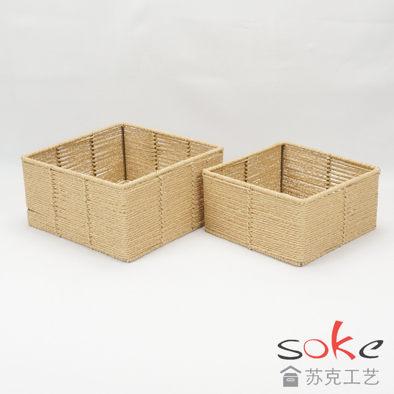 Paper String Hand-made Storage Basket 