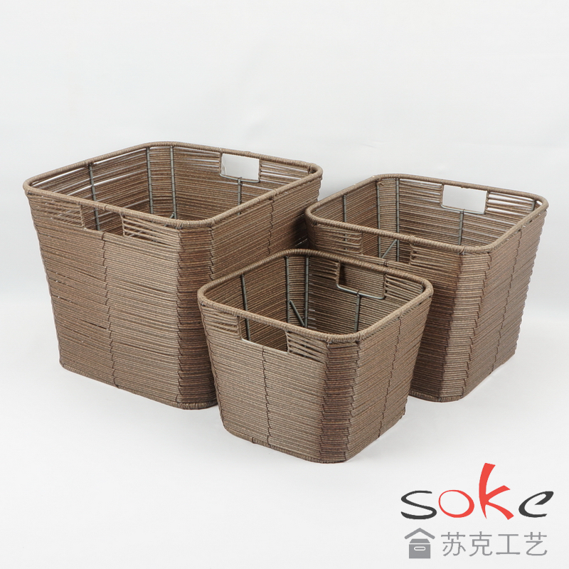 PE Pipe Woven Storage Basket