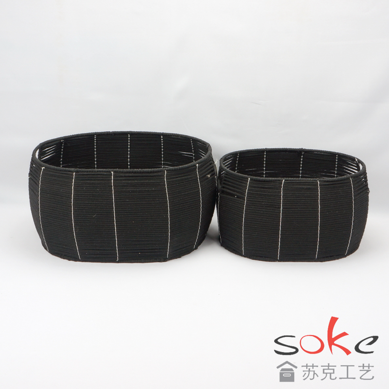 Cotton Rope Hand-Woven Basket