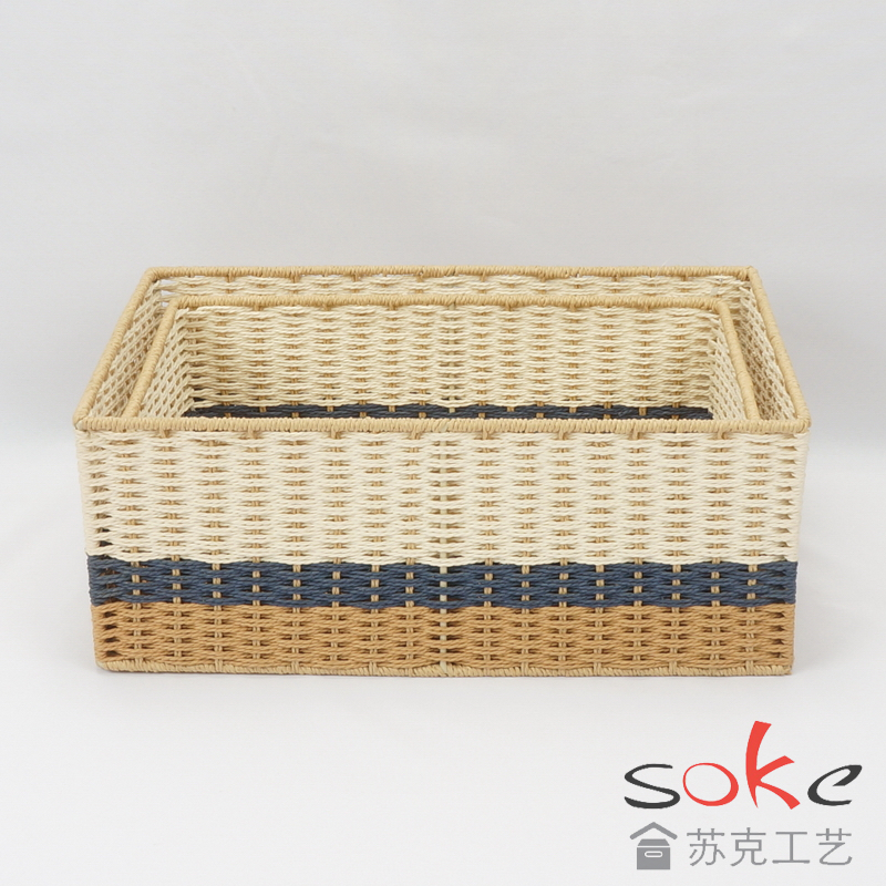 Paper String Hand-made Storage Basket 