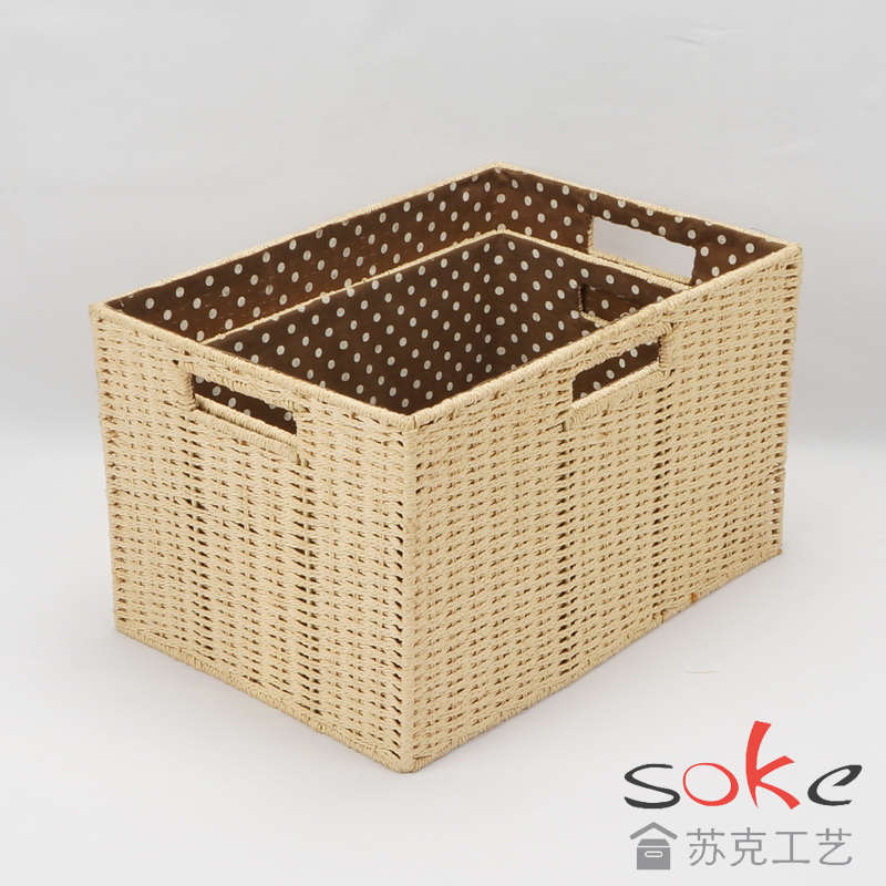 Paper String Hand-made Storage Basket 