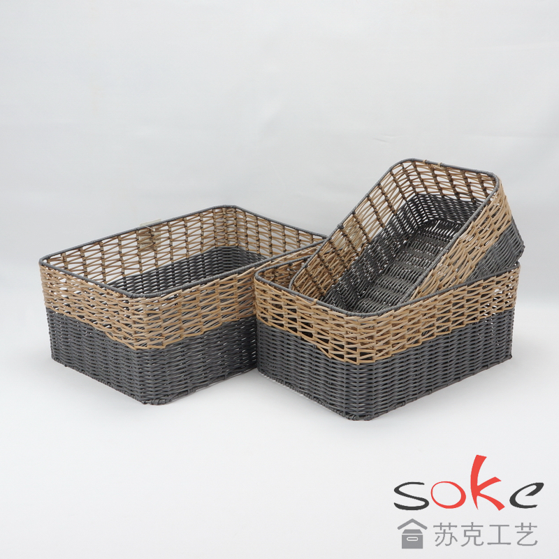 PE Pipe Woven Storage Basket
