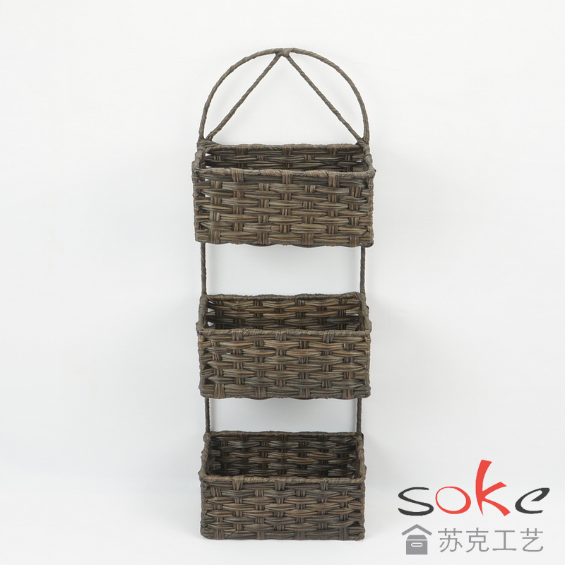 PE Rattan Woven Hanging Basket