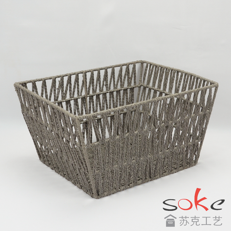 Paper String Hand-made Storage Basket 