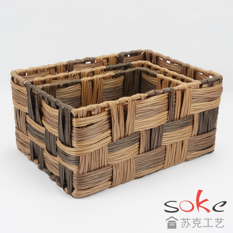 PE Rattan Woven Storage Basket
