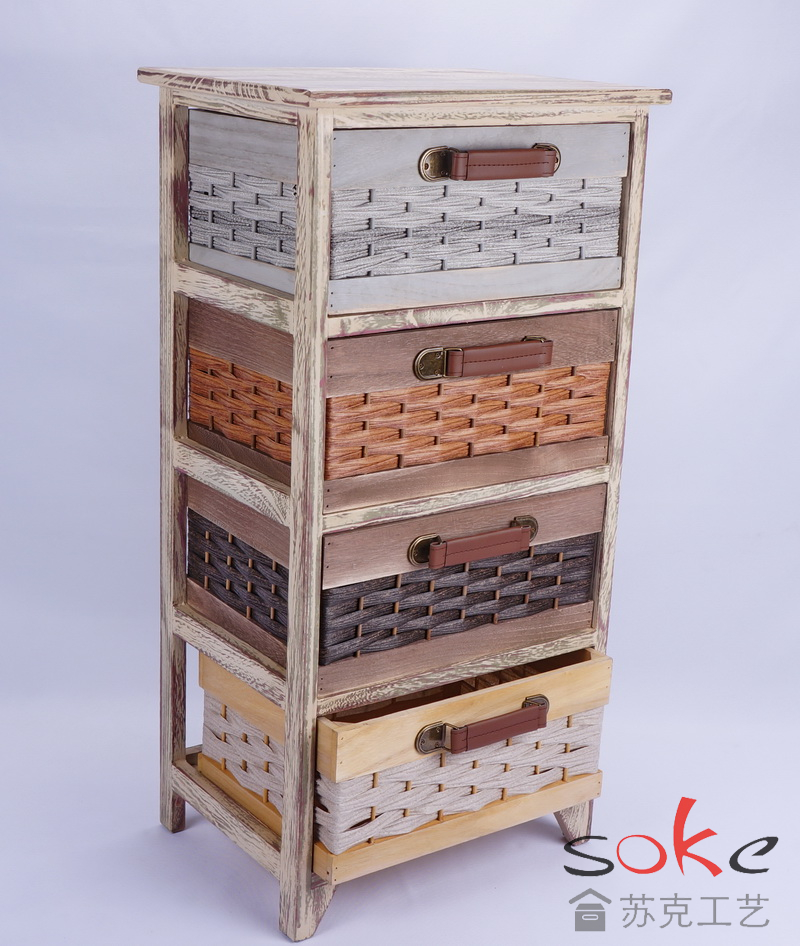 PE Rattan Hand-made Cabinet Storage
