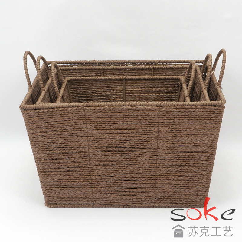 Paper String Hand-made Storage Basket 