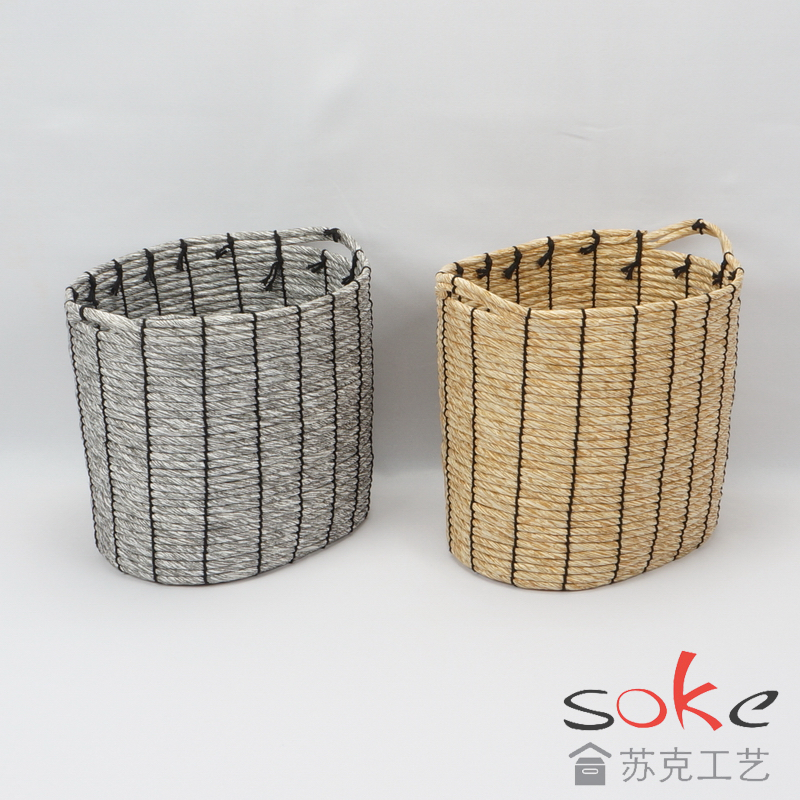 Paper String Hand-made Storage Basket 