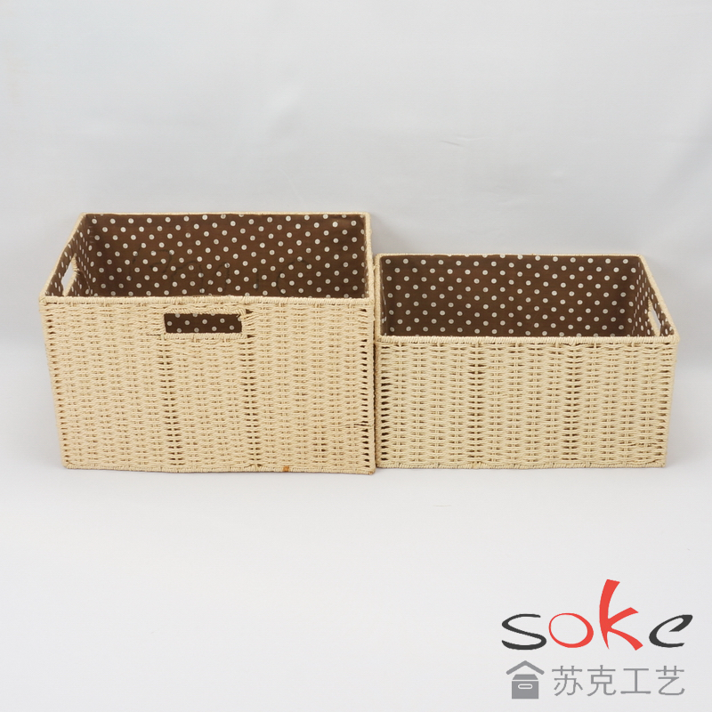 Paper String Hand-made Storage Basket 