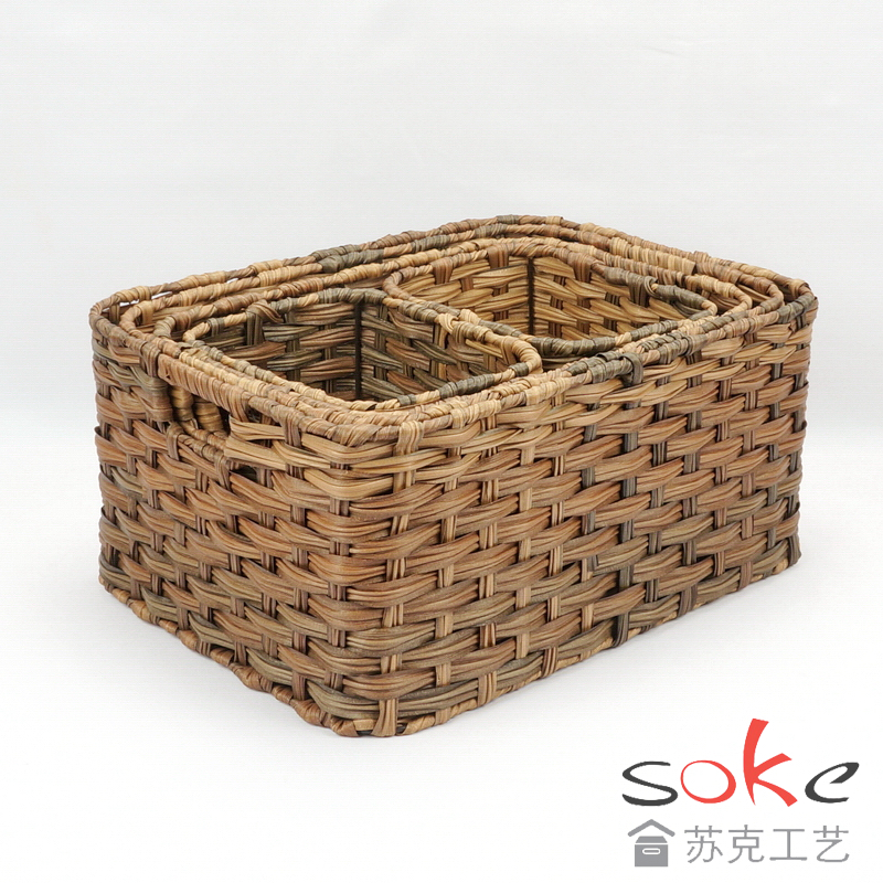 PE Rattan Woven Storage Basket