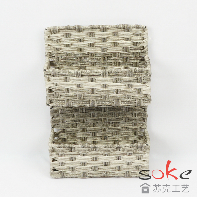 PE Rattan Woven Hanging Basket