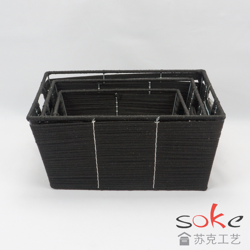 Cotton Rope Hand-Woven Basket