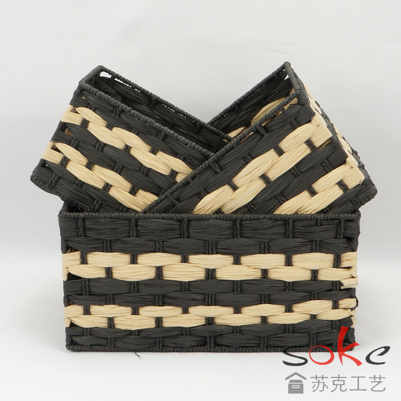 Paper String Hand-made Storage Basket 