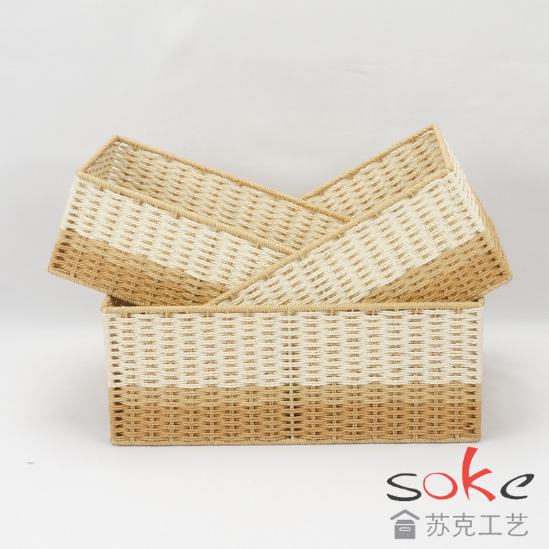 Paper String Hand-made Storage Basket 
