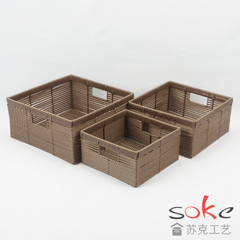 PE Pipe Woven Storage Basket