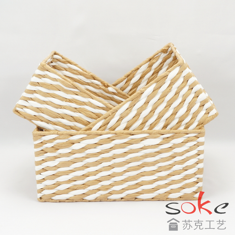 Paper String Hand-made Storage Basket 