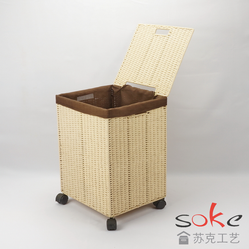 Paper String Hand-made Laundry Basket