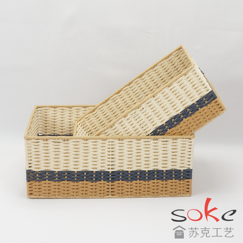 Paper String Hand-made Storage Basket 