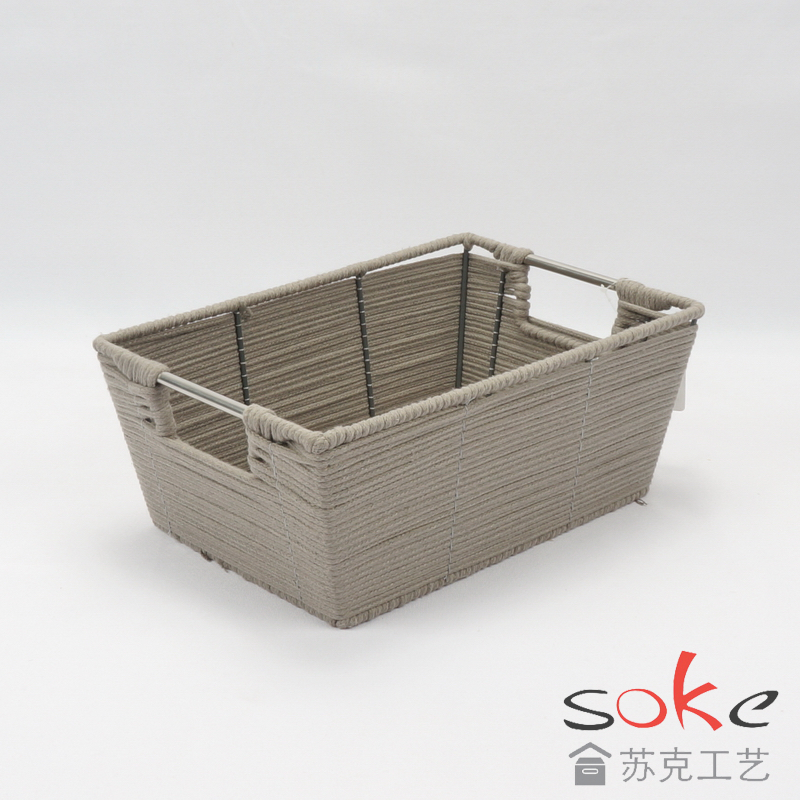 Cotton Rope Hand-Woven Basket
