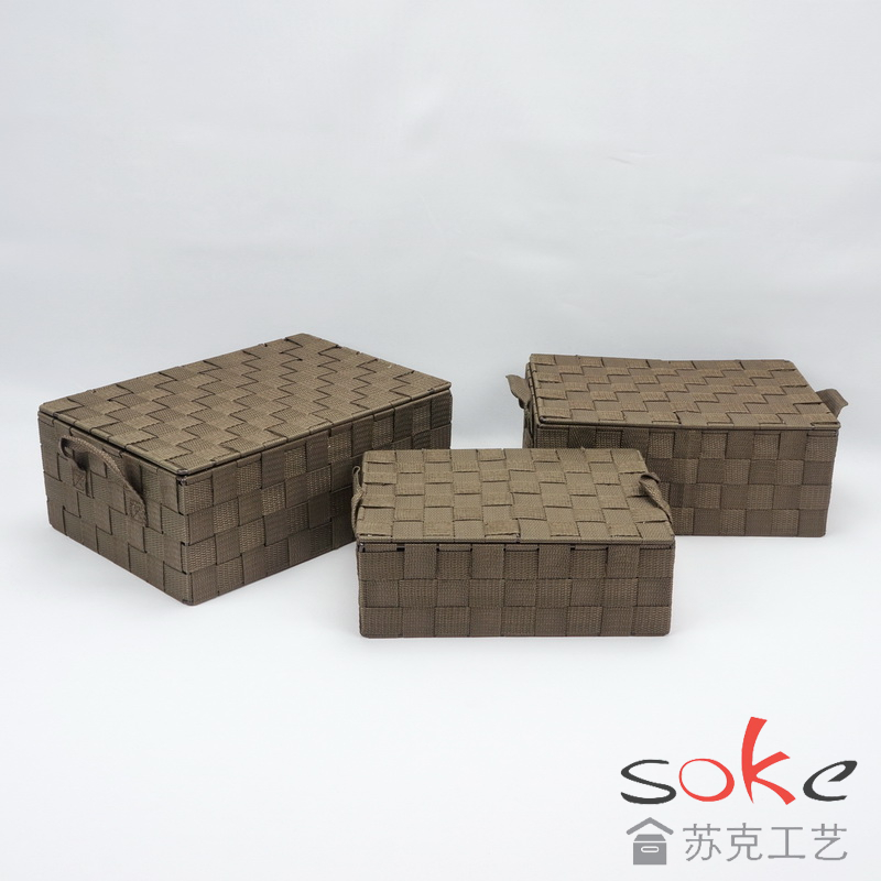 Nylon strap woven bins/ basket 