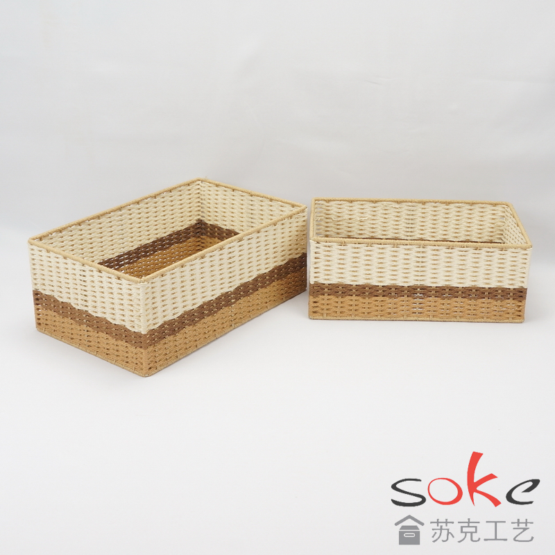 Paper String Hand-made Storage Basket 