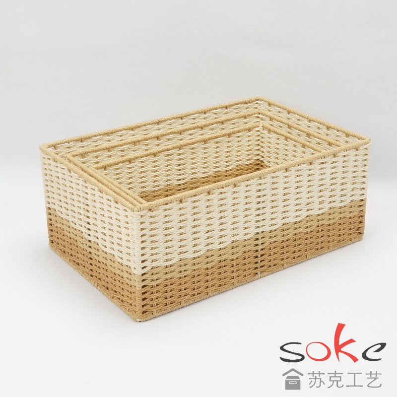Paper String Hand-made Storage Basket 