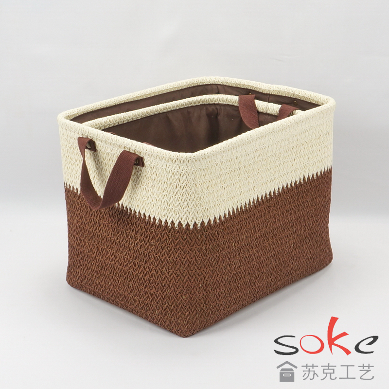 Paper Fabric Storage Basket , Boxes 