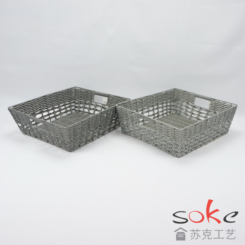 PE Pipe Woven Storage Basket