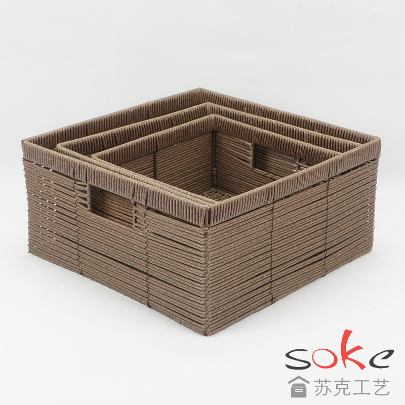 PE Pipe Woven Storage Basket