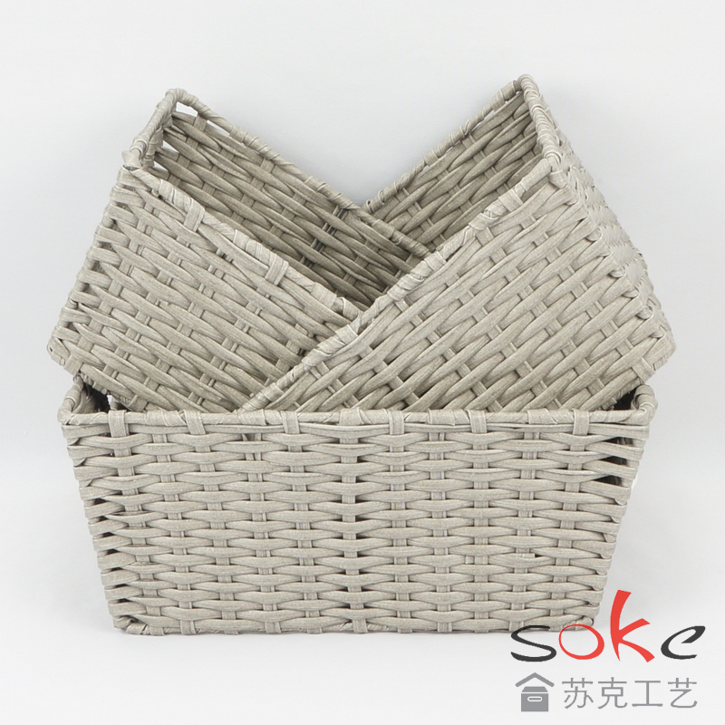 PE Rattan Woven Storage Basket