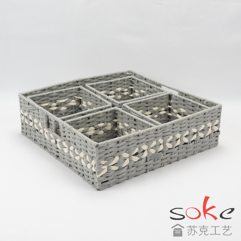 Cotton Rope Hand- Woven Basket