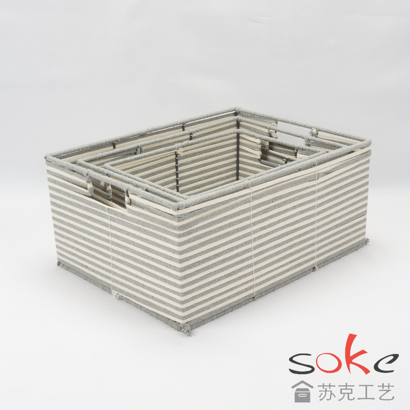 Cotton Rope Hand-Woven Basket