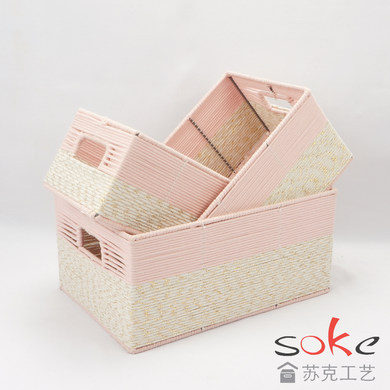 Cotton Rope Hand-Woven basket