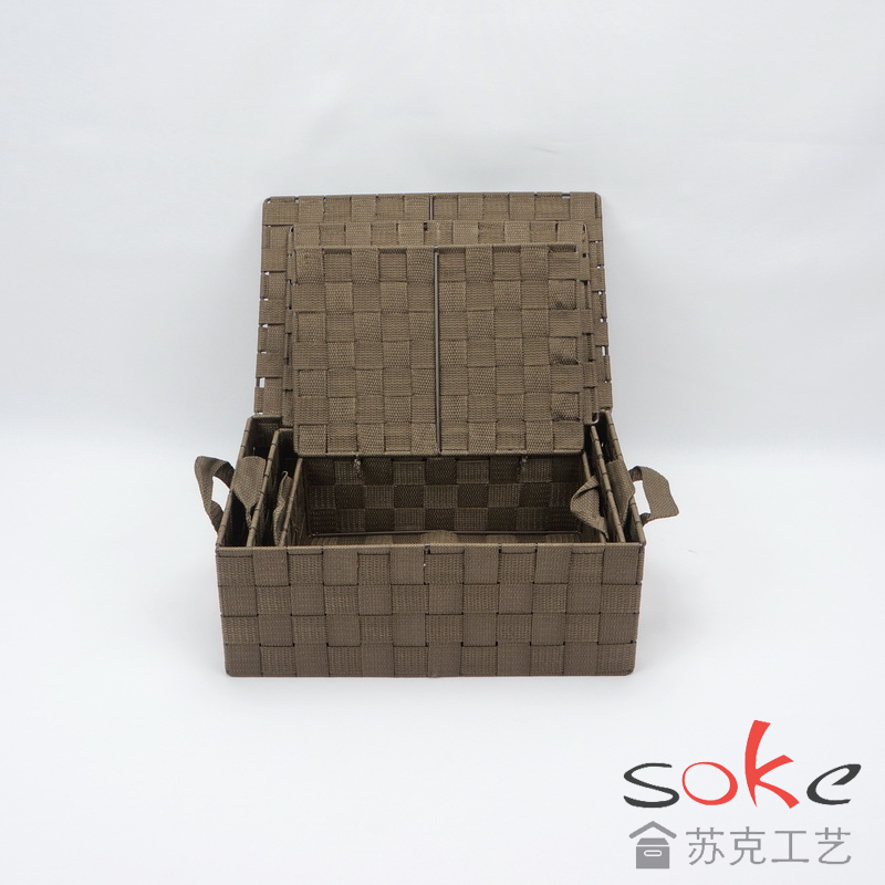 Nylon strap woven bins/ basket 