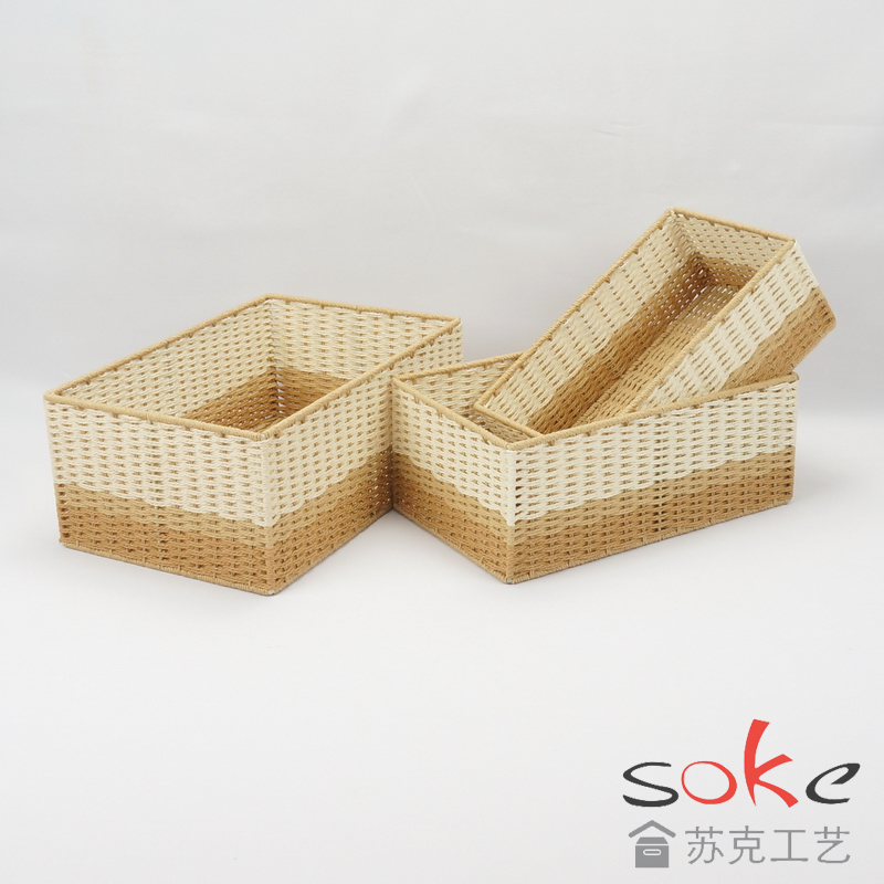 Paper String Hand-made Storage Basket 