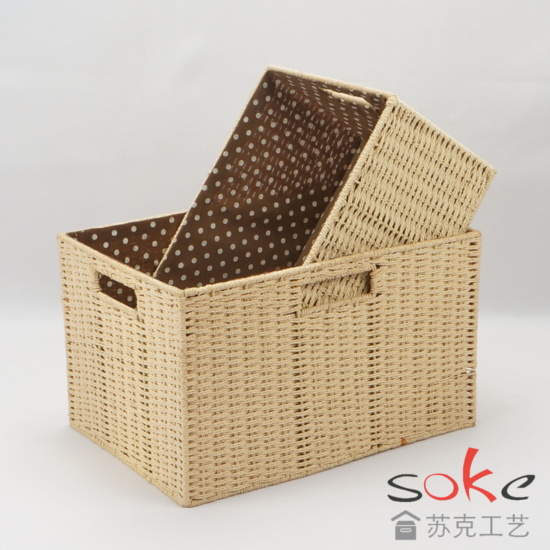 Paper String Hand-made Storage Basket 