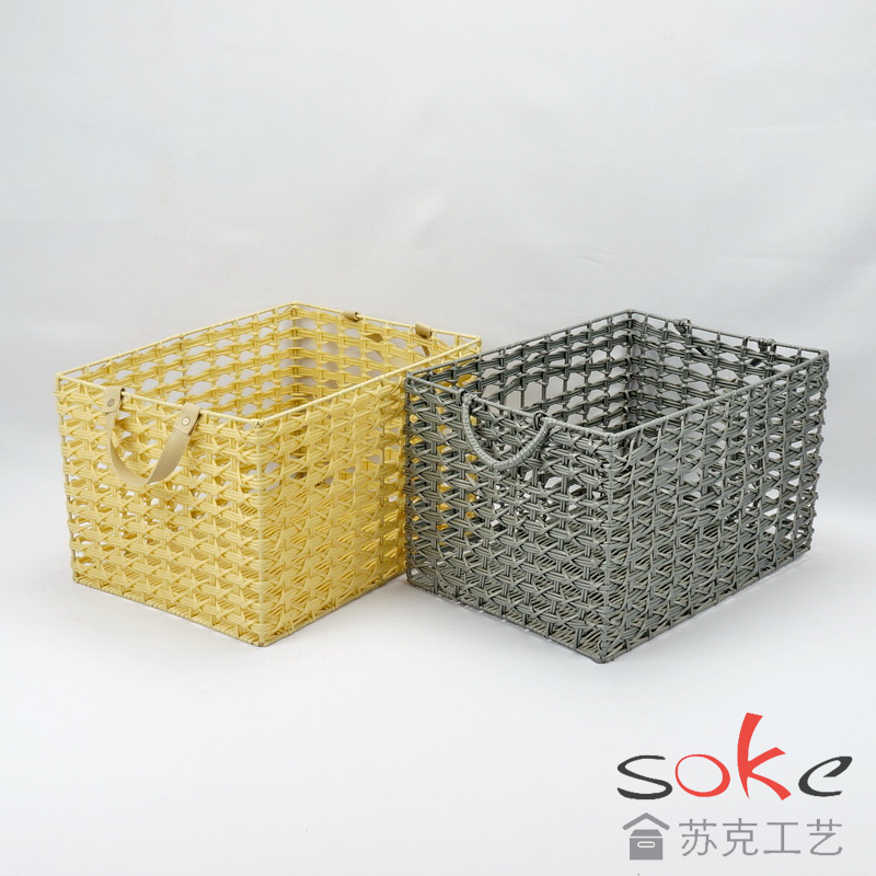 PE Pipe Woven Storage Basket