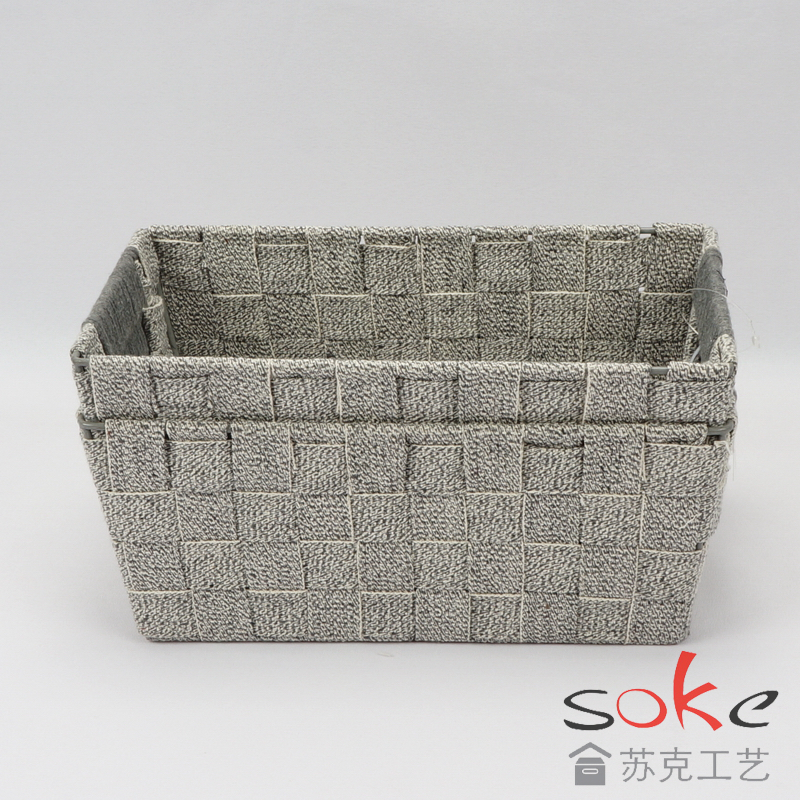 cotton strap woven storage basket 