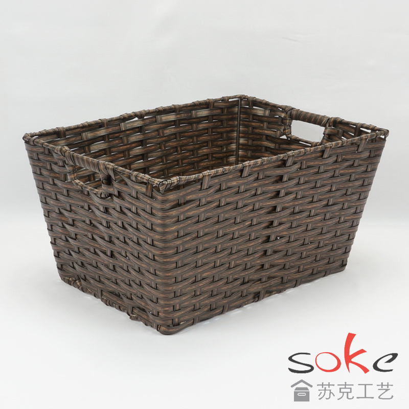 PE Rattan Woven Storage Basket