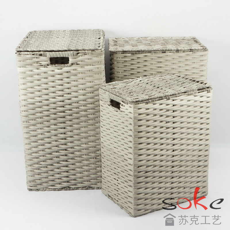 PE Rattan Woven Hamper / Laundry basket