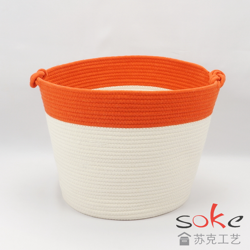 Cotton Rope basket with handles