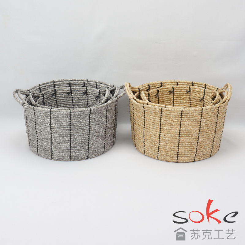 Paper String Hand-made Storage Basket 
