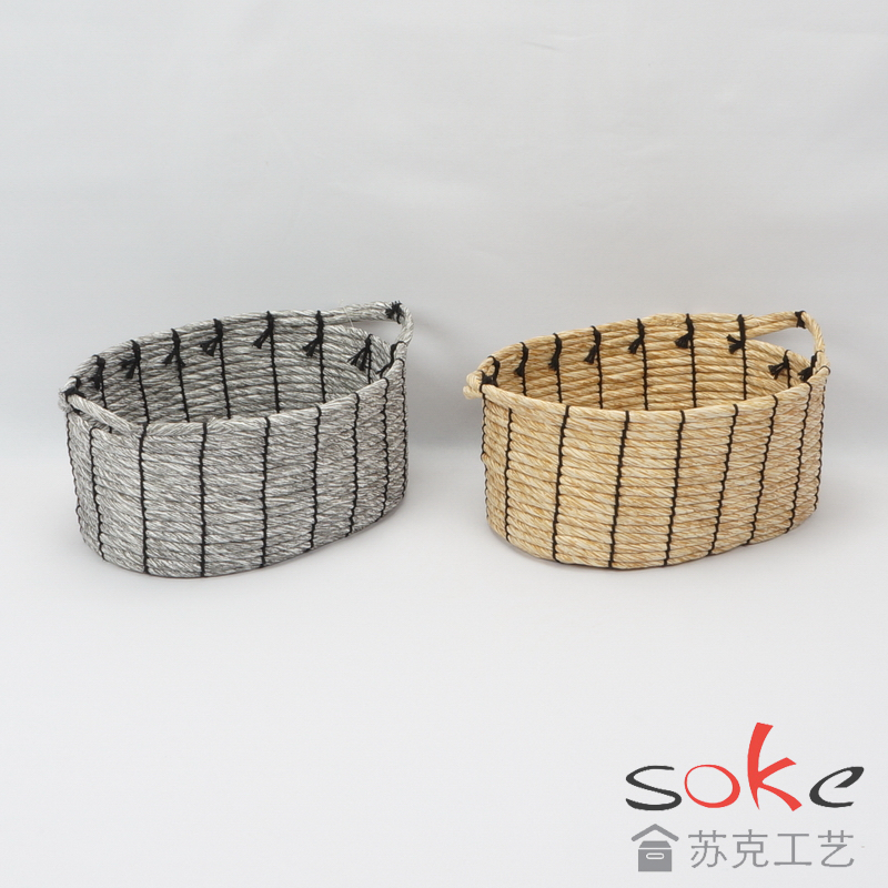 Paper String Hand-made Storage Basket 