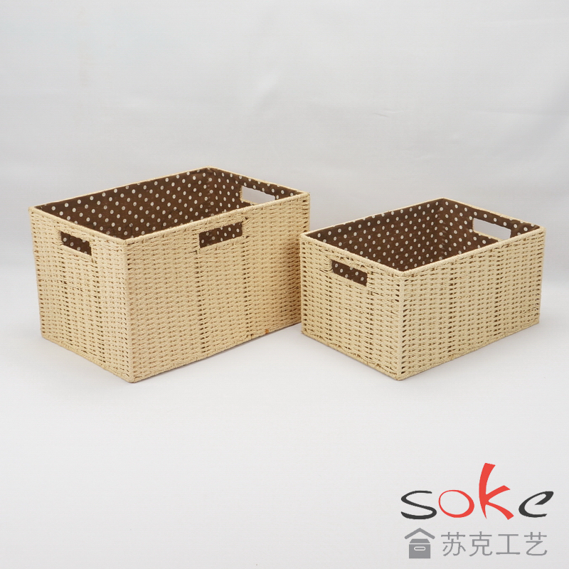 Paper String Hand-made Storage Basket 