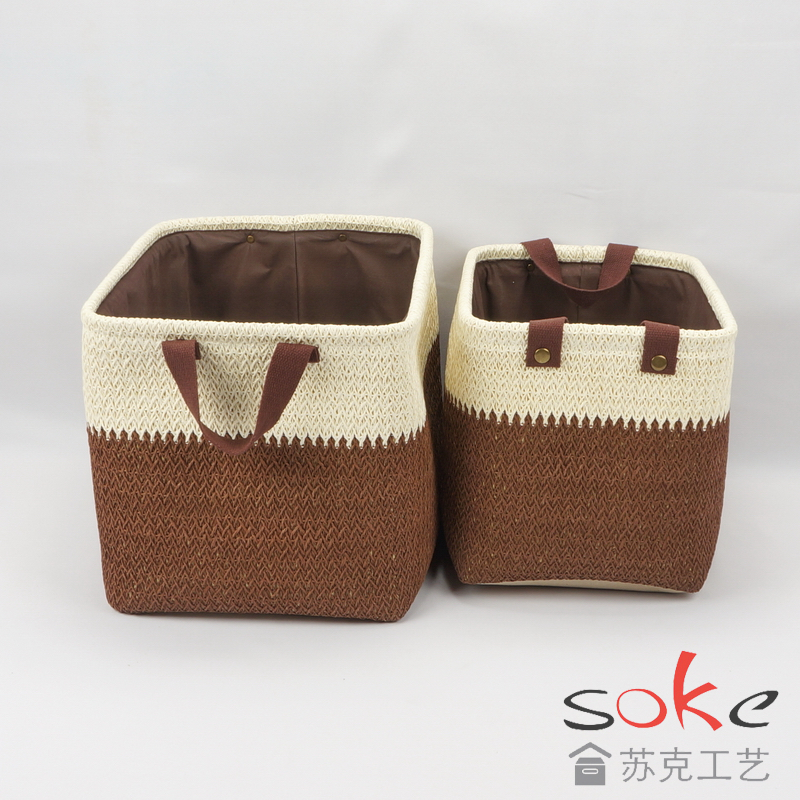 Paper Fabric Storage Basket , Boxes 