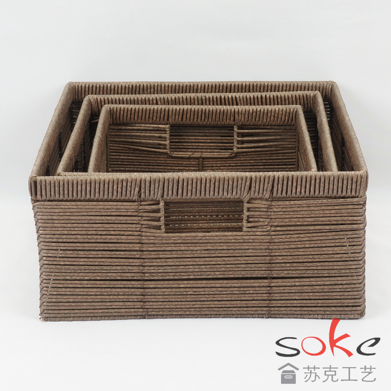 PE Pipe Woven Storage Basket